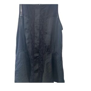 Hinge black lace tank top so cute women’s small